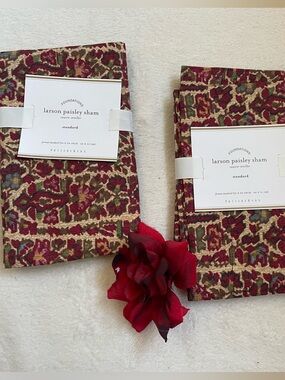 NWT Discontinued Pottery Barn Larson Paisley Shams